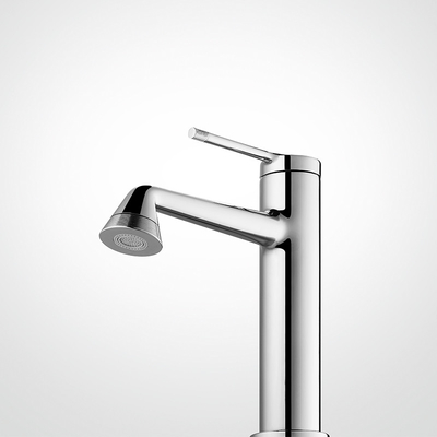 Chrome Basin Mixer Faucet Deck Mounted Bathroom Faucet Single Lever