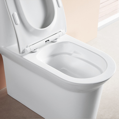 1 Piece Chair Height Elongated Toilet With Seat Cover