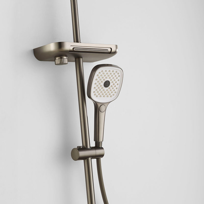 Brass Thermostatic Hand Shower System Bathroom Rain Shower 355*355*1135mm