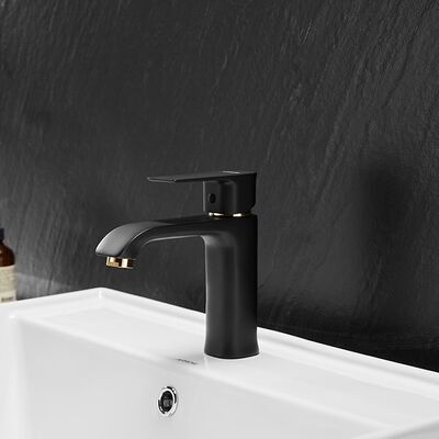 ARROW Modern Design Gold Black Basin Mixer Faucet with Ceramic Valve Core and 5 Year Warranty