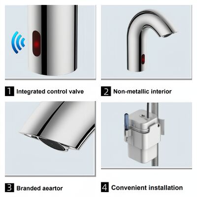 ARROW Smart Sensor Basin Faucet with Brass Material Chrome Finish Single Hole Mount Modern Design