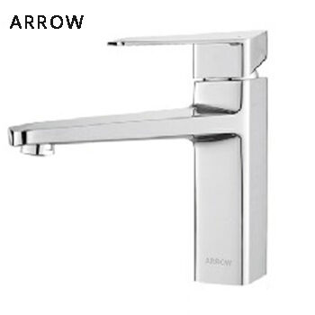 ARROW Polished Copper Main Body Basin Mixer Faucet with Ceramic Valve Core and Metered Function