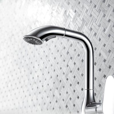 Stainless Steel Waterfall Faucet with Contemporary Design and Single Hole Installation for Bathroom