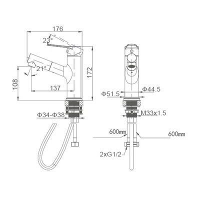 ARROW Modern Single Hole Zinc Alloy Ceramic Valve Core Basin Mixer Faucet with 5-Year Warranty and Neopert Aerator
