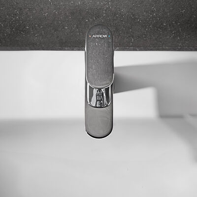 ARROW Modern Polished Chrome Brass Ceramic Valve Core Basin Mixer Faucet Single Hole Deck Mounted with 5 Year Warranty