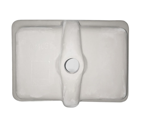 Rectangle WC Under Counter Basin White Ceramics Glazed With overflow