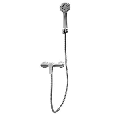 Handshower Bathroom Hotel Household Wall-mounted Round Hand Shower Set System Chrome