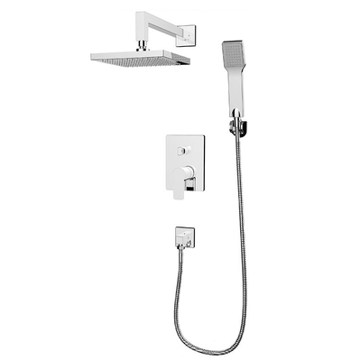 Concealed Shower Set Modern Design Square Built-in Headshower Bathroom with Hand Shower